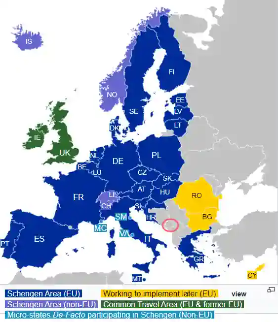 Montenegro Schengen