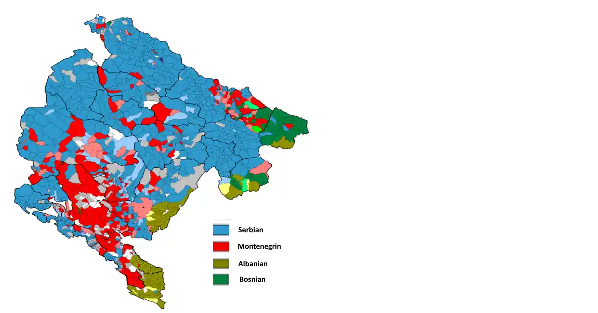 Montenegro Language distribution