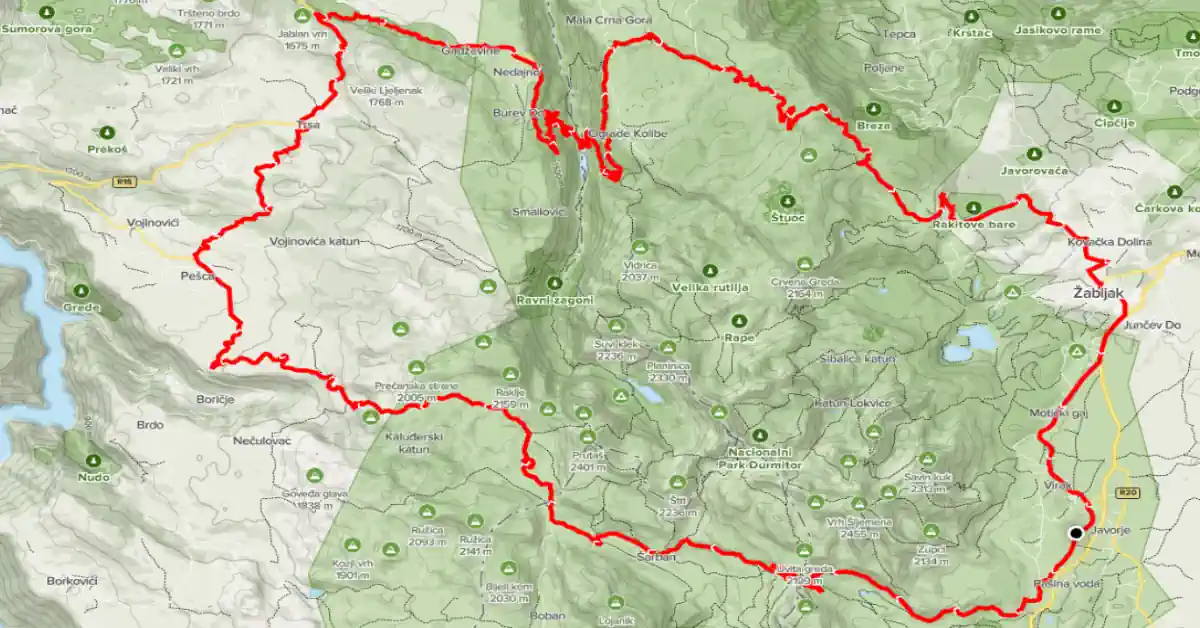 Durmitor Ring Map