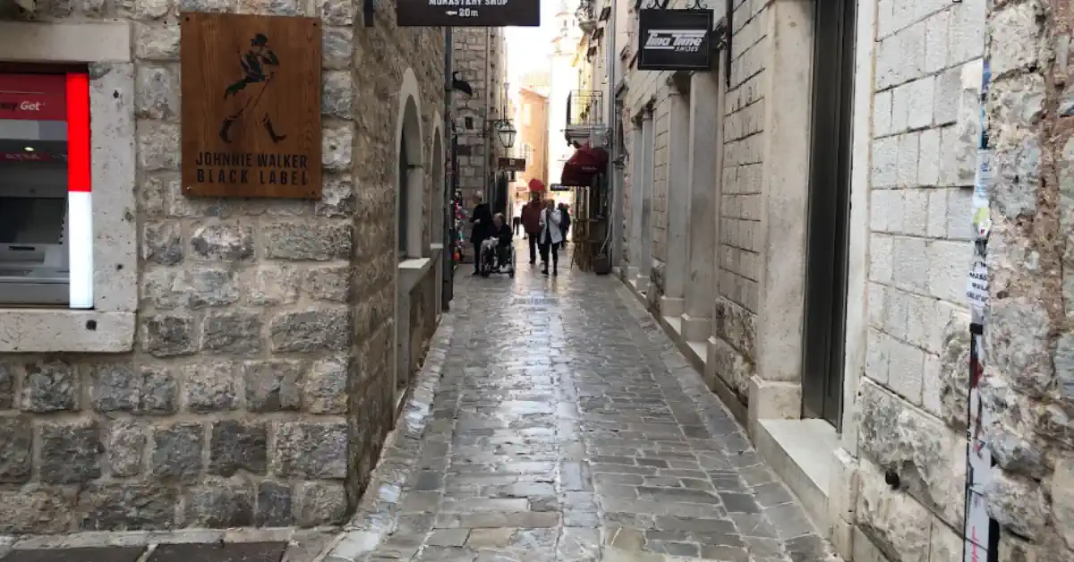 Budva Old Town narrow streets