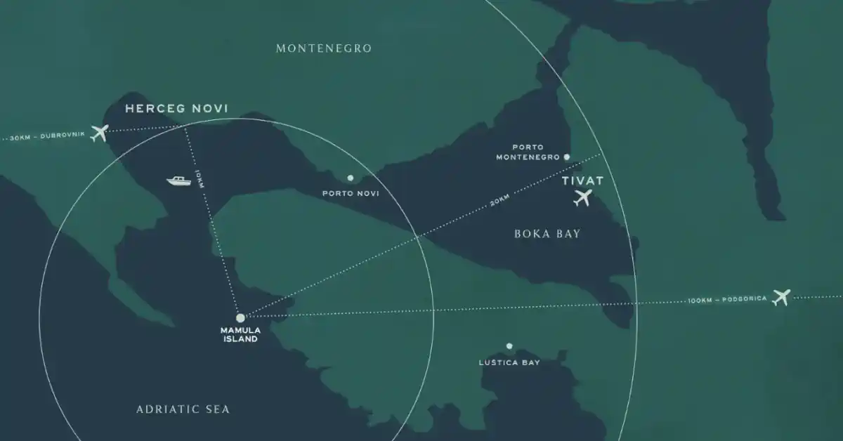 Mamula Island Hotel Map 2