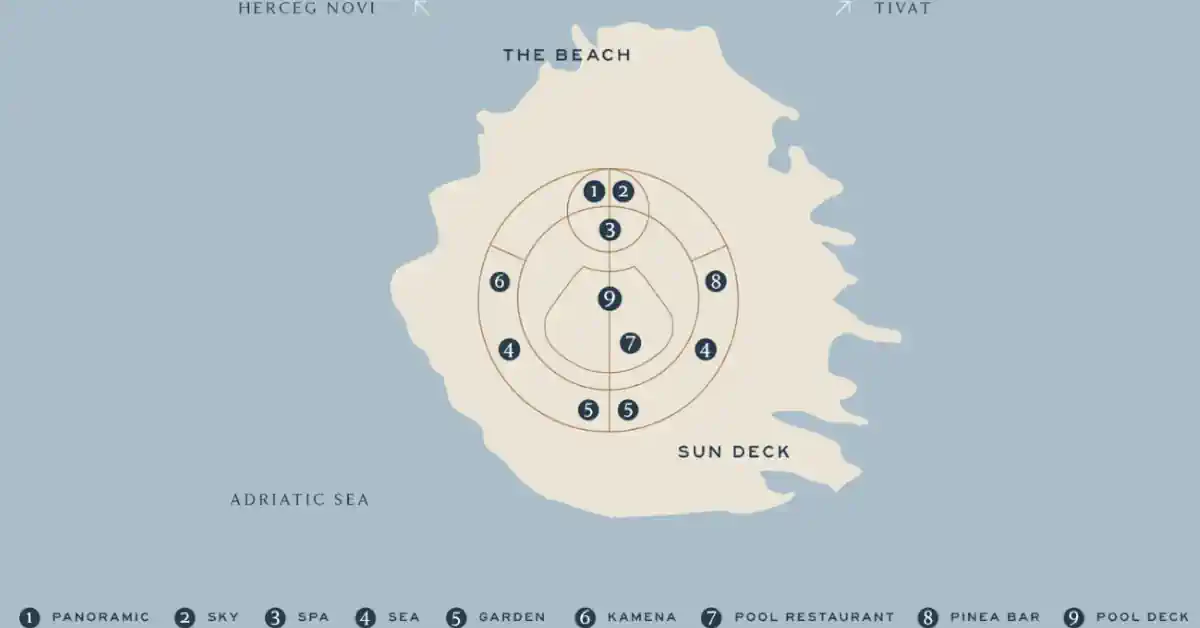 Mamula Island Hotel Map