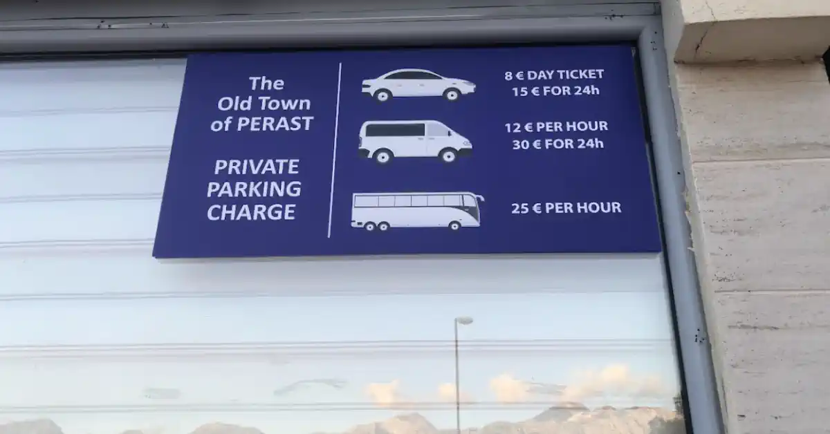 Perast Parking Prices